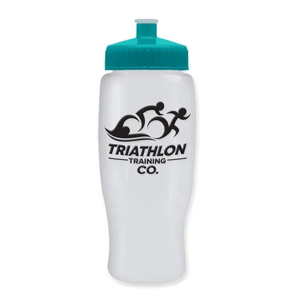 White color option for Garyline® Poly+ Recycled Bottle With Push Pull Lid   27 Oz.