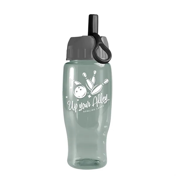Glacier Blue color option for Garyline® Poly+ Recycled Bottle With Ring Straw Lid   27 Oz.