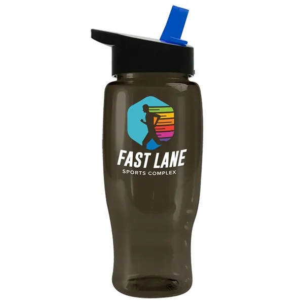 Smoke color option for Garyline® Poly+ Recycled Bottle With Flip Straw Lid   27 Oz.