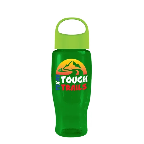 Translucent Green color option for Garyline® Poly+ Recycled Bottle With Oval Crest Lid   27 Oz.