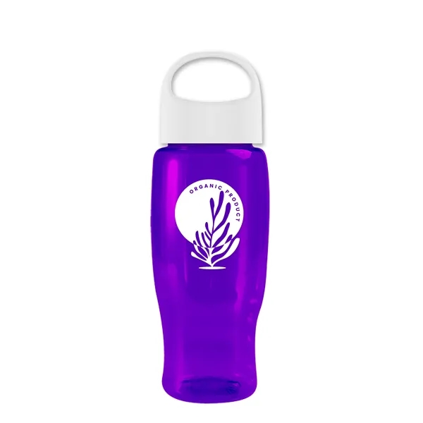 Translucent Violet color option for Garyline® Poly+ Recycled Bottle With Oval Crest Lid   27 Oz.