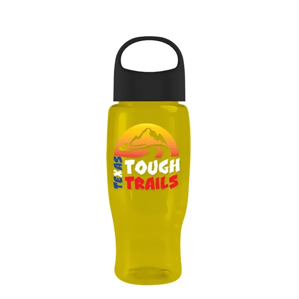 Translucent Yellow color option for Garyline® Poly+ Recycled Bottle With Oval Crest Lid   27 Oz.