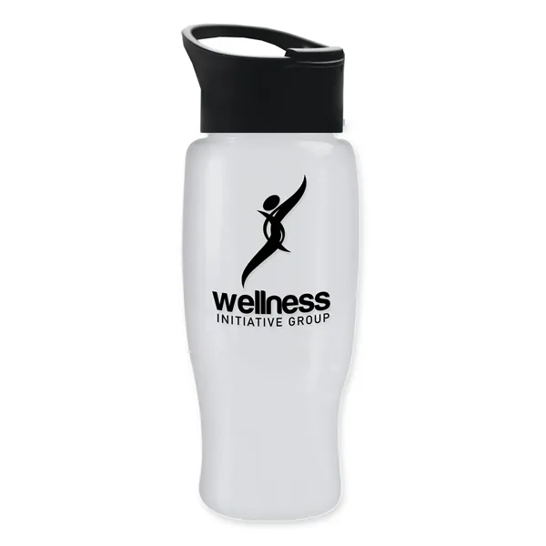 White color option for Garyline® Poly+ Recycled Bottle With Pop Up Lid   27 Oz.