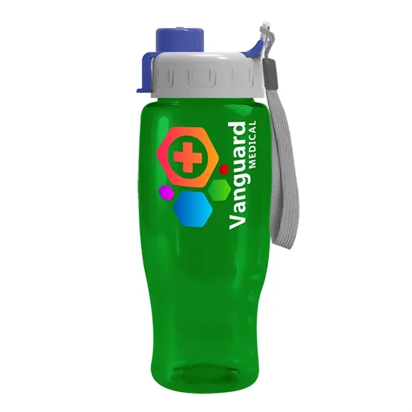 Translucent Green color option for Garyline® Poly+ Recycled Bottle With Quick Snap Lid   27 Oz.