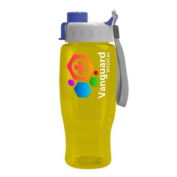 Translucent Yellow color option for Garyline® Poly+ Recycled Bottle With Quick Snap Lid   27 Oz.
