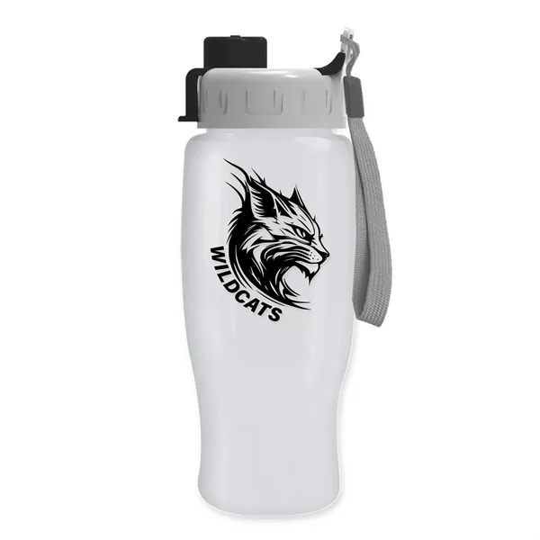 White color option for Garyline® Poly+ Recycled Bottle With Quick Snap Lid   27 Oz.