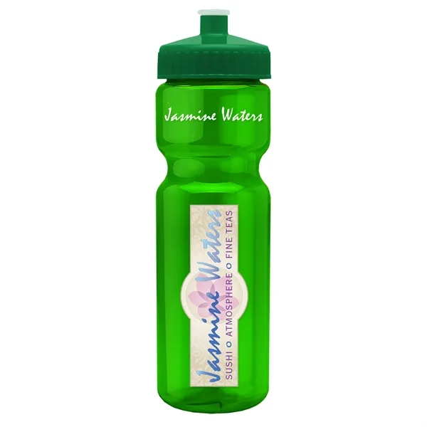 Translucent Green color option for Garyline® Champ Recycled Bottle With Push Pull Lid   28 Oz.
