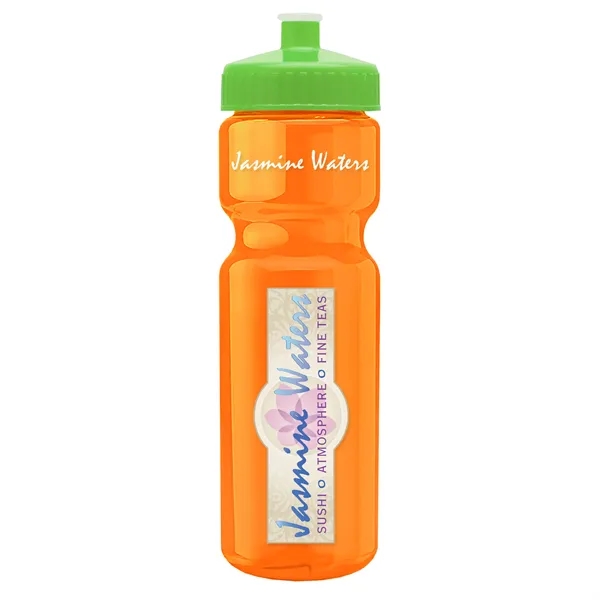 Translucent Orange color option for Garyline® Champ Recycled Bottle With Push Pull Lid   28 Oz.