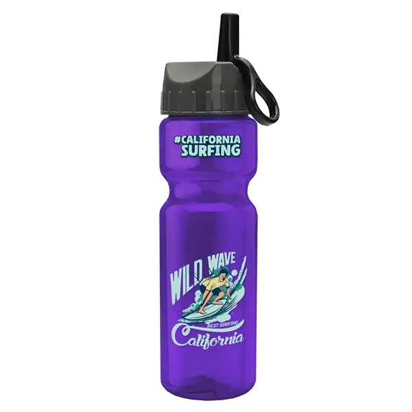 Translucent Violet color option for Garyline® Champ Recycled Bottle With Ring Straw Lid   28 Oz.