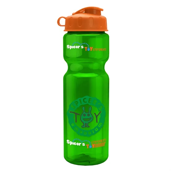 Translucent Green color option for Garyline® Champ Recycled Bottle With Flip Lid   28 Oz.