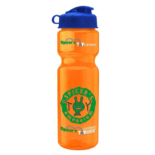 Translucent Orange color option for Garyline® Champ Recycled Bottle With Flip Lid   28 Oz.