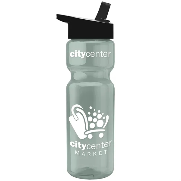 Translucent Blue color option for Garyline® Champ Recycled Bottle With Flip Straw Lid   28 Oz.