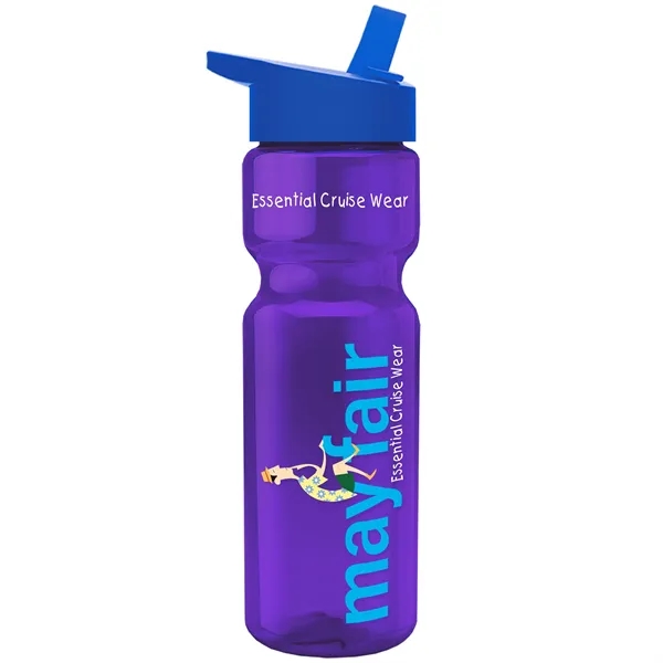 Translucent Violet color option for Garyline® Champ Recycled Bottle With Flip Straw Lid   28 Oz.