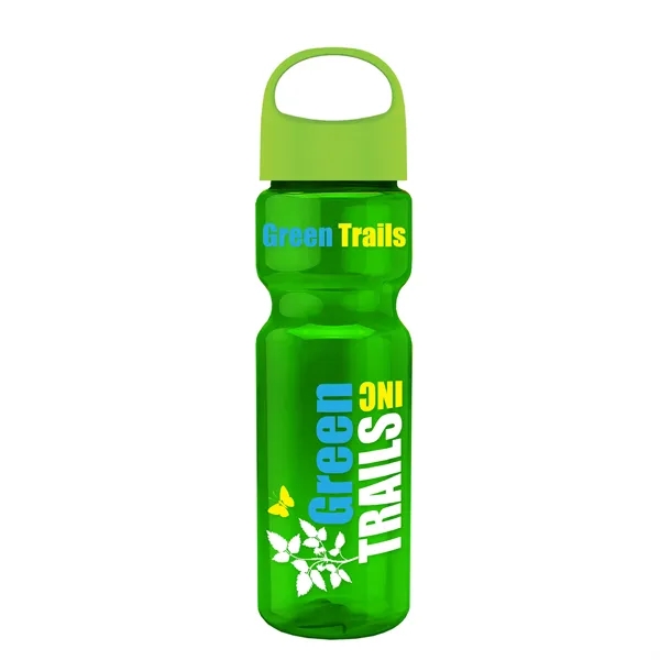 Translucent Green color option for Garyline® Champ Recycled Bottle With Oval Crest Lid   28 Oz.
