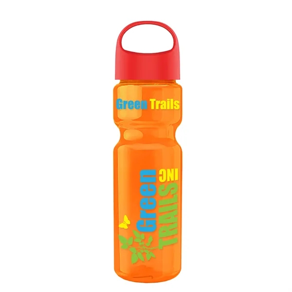 Translucent Orange color option for Garyline® Champ Recycled Bottle With Oval Crest Lid   28 Oz.