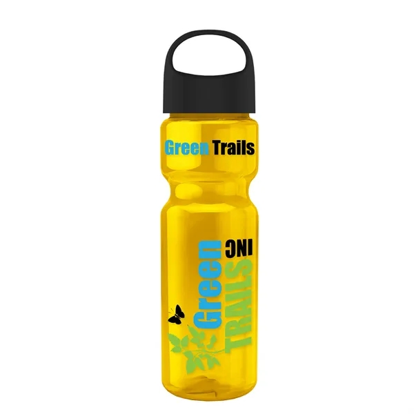 Translucent Yellow color option for Garyline® Champ Recycled Bottle With Oval Crest Lid   28 Oz.