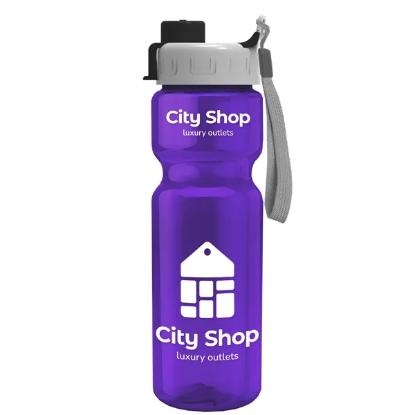 Translucent Violet color option for Garyline® Champ Recycled Bottle With Quick Snap Lid   28 Oz.