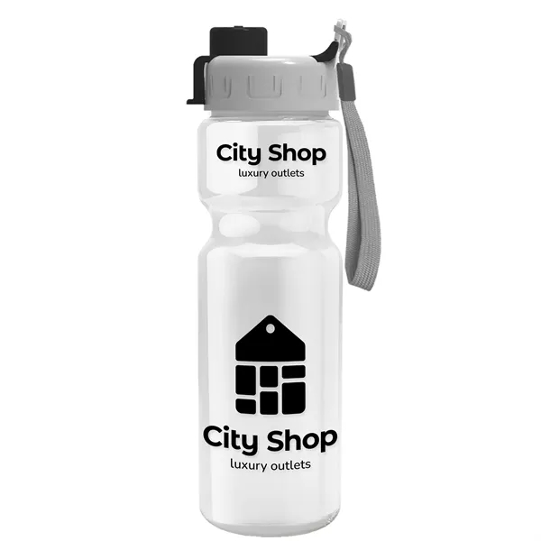 White color option for Garyline® Champ Recycled Bottle With Quick Snap Lid   28 Oz.