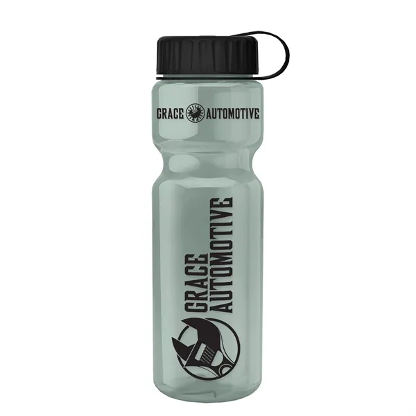 Glacier Blue color option for Garyline® Champ Recycled Bottle With Tethered Lid   28 Oz.