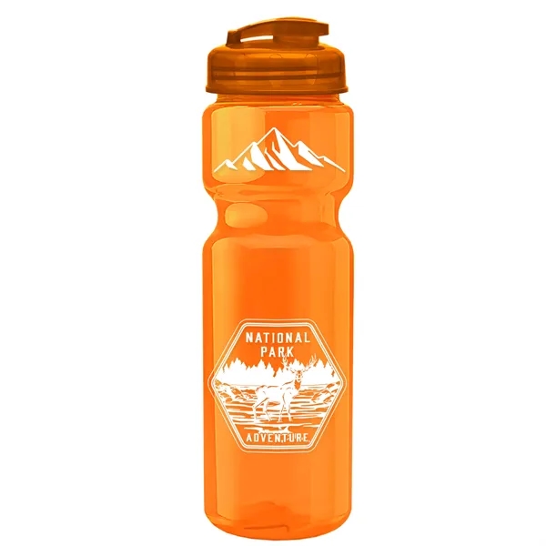 Translucent Orange color option for Garyline® Champ Recycled Bottle With Flip Top Lid   28 Oz.
