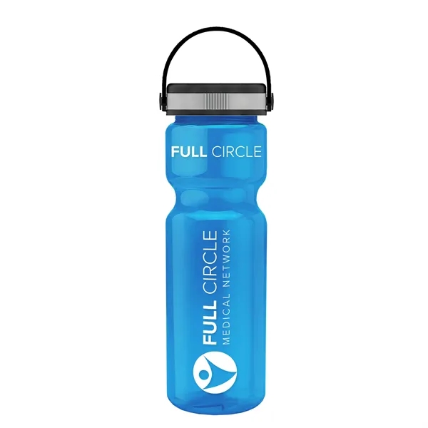 Translucent Blue color option for Garyline® Champ Recycled Bottle With Grip Lid   28 Oz.