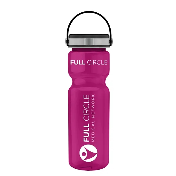 Translucent Hot Pink color option for Garyline® Champ Recycled Bottle With Grip Lid   28 Oz.