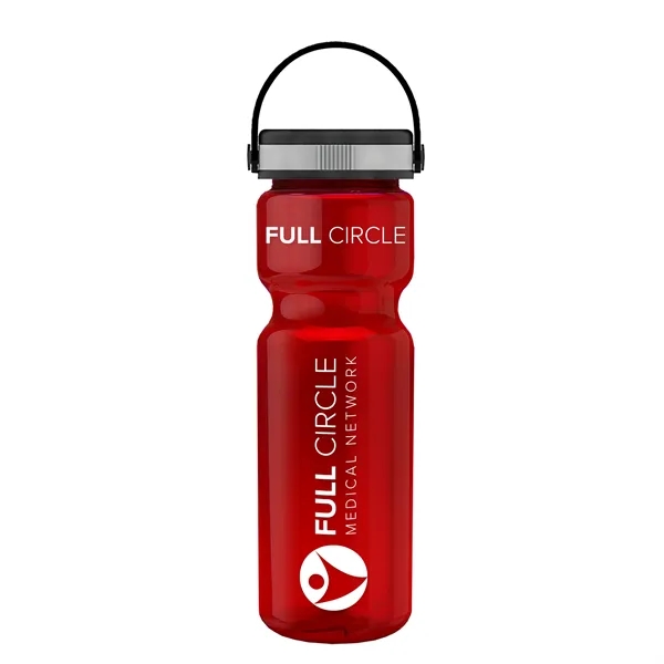 Translucent Red color option for Garyline® Champ Recycled Bottle With Grip Lid   28 Oz.