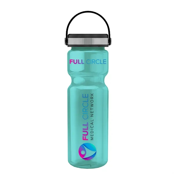 Translucent Teal color option for Garyline® Champ Recycled Bottle With Grip Lid   28 Oz.