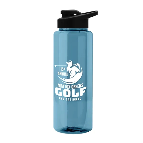 Glacier Blue color option for Garyline® Slim Fit Rpet Bottle With Drink Thru Lid   32 Oz.