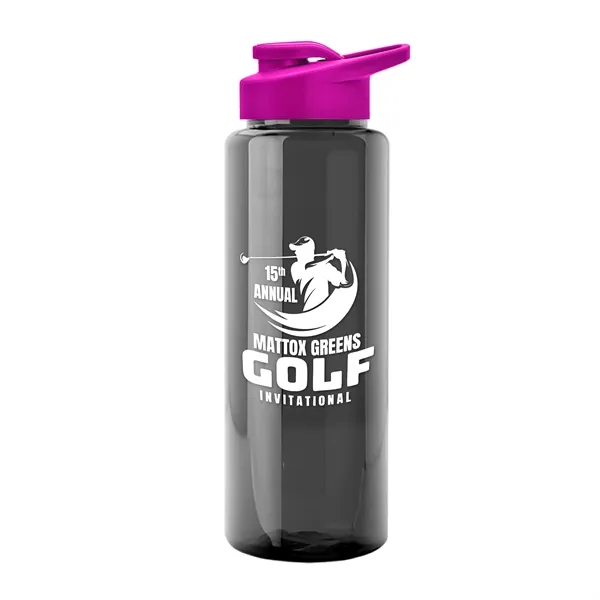 Smoke color option for Garyline® Slim Fit Rpet Bottle With Drink Thru Lid   32 Oz.