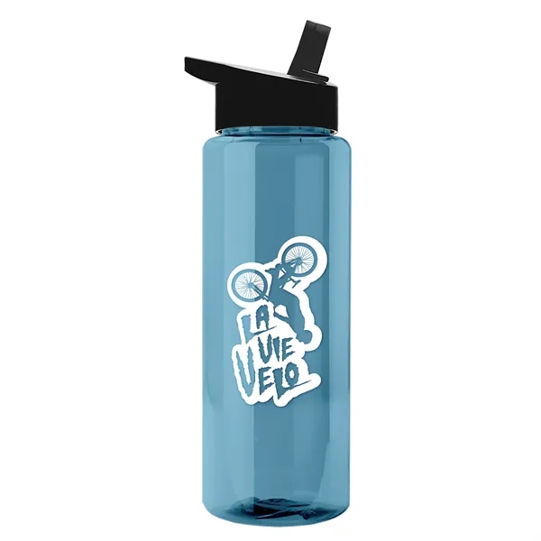 Glacier Blue color option for Garyline® Slim Fit Rpet Bottle With Flip Straw Lid   32 Oz.