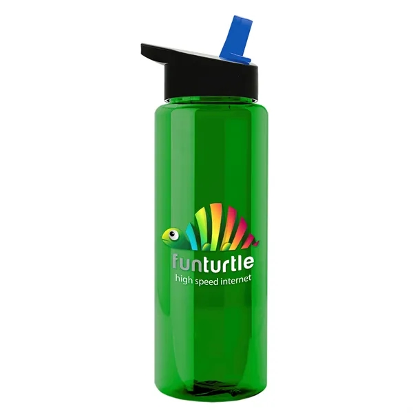 Green color option for Garyline® Slim Fit Rpet Bottle With Flip Straw Lid   32 Oz.