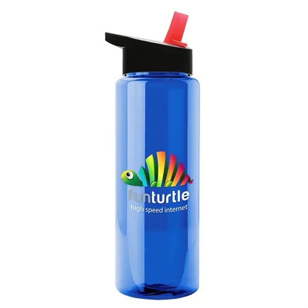 Royal Blue color option for Garyline® Slim Fit Rpet Bottle With Flip Straw Lid   32 Oz.