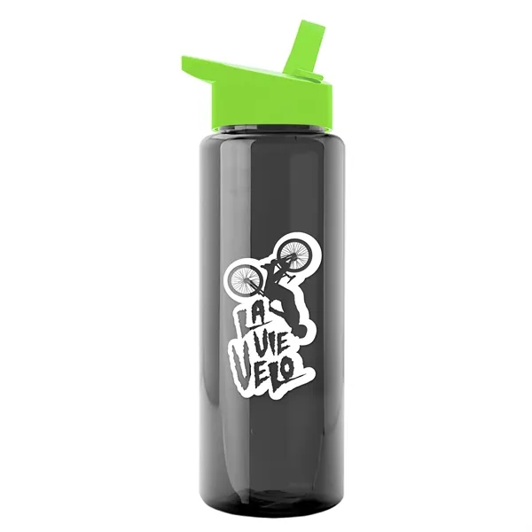Smoke color option for Garyline® Slim Fit Rpet Bottle With Flip Straw Lid   32 Oz.