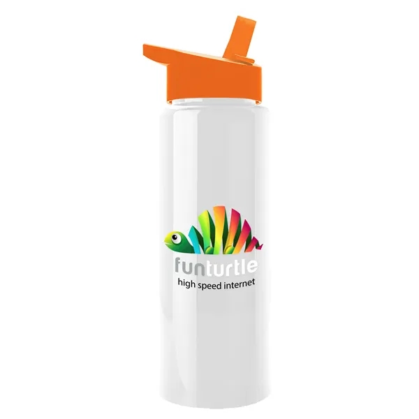 White color option for Garyline® Slim Fit Rpet Bottle With Flip Straw Lid   32 Oz.