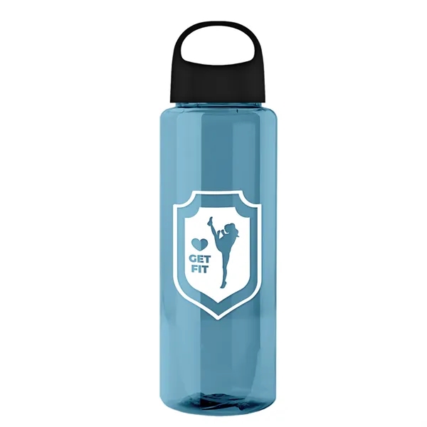 Glacier Blue color option for Garyline® Slim Fit Rpet Bottle With Oval Crest Lid   32 Oz.