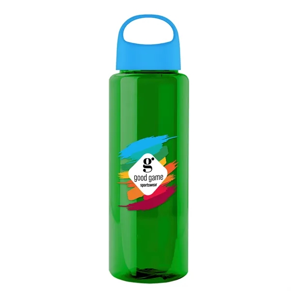 Green color option for Garyline® Slim Fit Rpet Bottle With Oval Crest Lid   32 Oz.