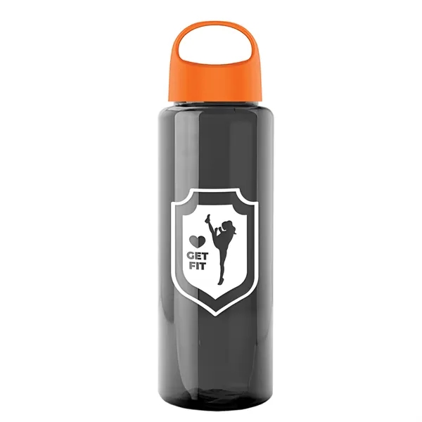 Smoke color option for Garyline® Slim Fit Rpet Bottle With Oval Crest Lid   32 Oz.
