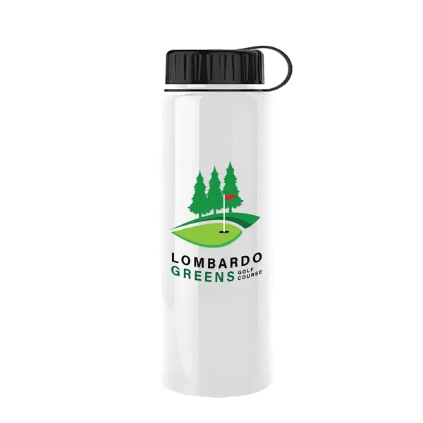 White color option for Garyline® Slim Fit Rpet Bottle With Tethered Lid   32 Oz.