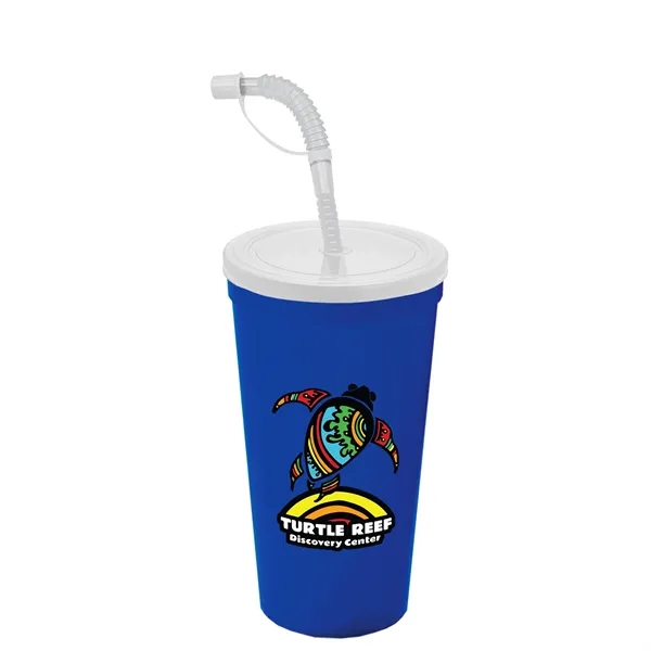 Royal Blue color option for Garyline® Sport Sipper Cup With Straw Lid   24 Oz.