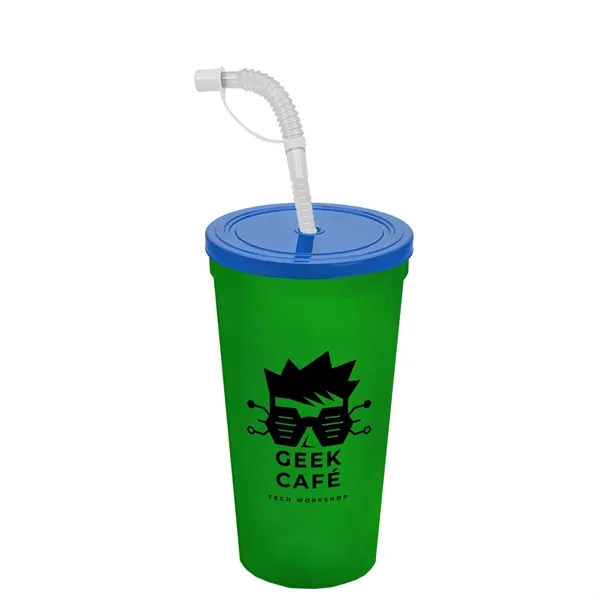 Translucent Green color option for Garyline® Sport Sipper Cup With Straw Lid   24 Oz.