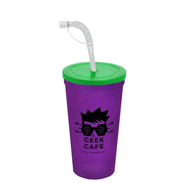 Translucent Violet color option for Garyline® Sport Sipper Cup With Straw Lid   24 Oz.