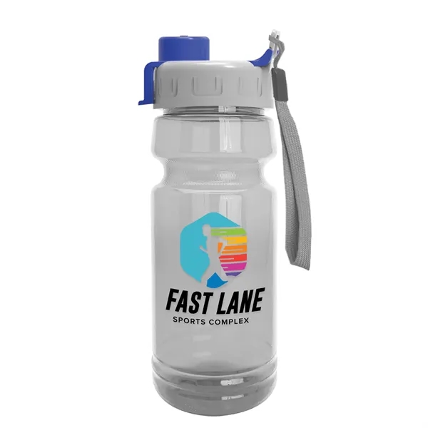 Gray/Blue color option for Garyline® Trainer Clear Bottle With Quick Snap Lid   24 Oz.