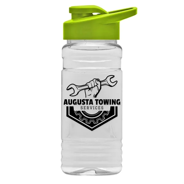 Lime Green color option for Garyline® Clear Bottle With Drink Thru Lid   20 Oz.
