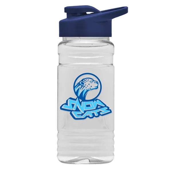 Navy Blue color option for Garyline® Clear Bottle With Drink Thru Lid   20 Oz.