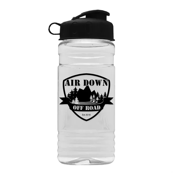Black color option for Garyline® Clear Bottle With Flip Lid   20 Oz.