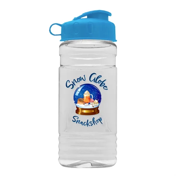 Cyan color option for Garyline® Clear Bottle With Flip Lid   20 Oz.