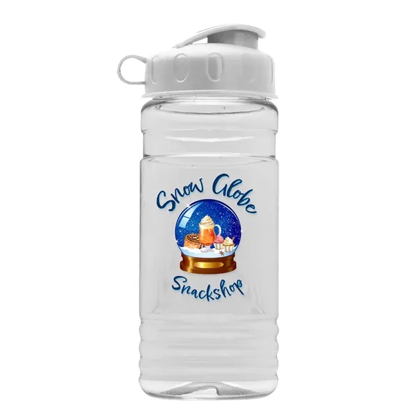 White color option for Garyline® Clear Bottle With Flip Lid   20 Oz.
