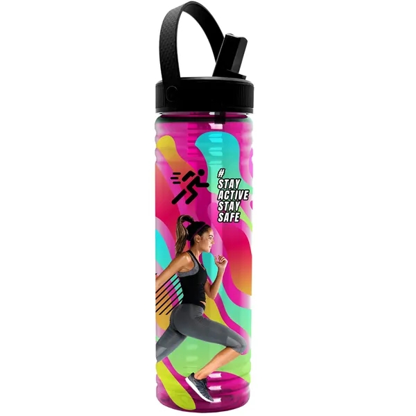 Translucent Fuschia color option for Garyline® Slim Fit Bottle With Flip Straw, Swivel Handle ...