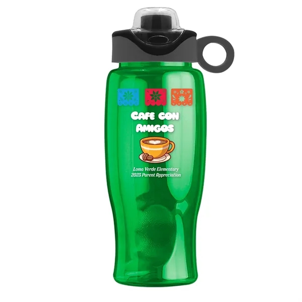 Translucent Green color option for Garyline® Poly+ Bottle With Two Tone Drink Thru Lid With ...